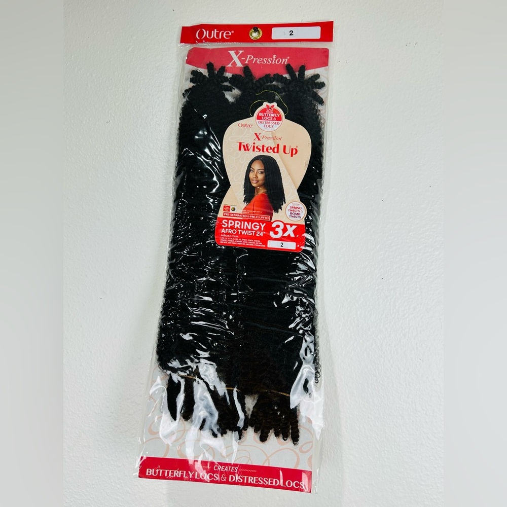 Outre X-Pression Twisted Up Springy Afro Twist Hair - Black (2)